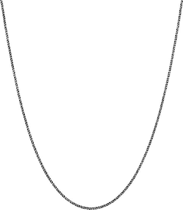 Kuzzoi Halskette Herren Basic Kordelkette Gedreht Fein 925 Silber (925er Sterling Silber, 45 cm)
