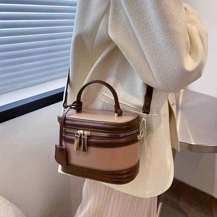 Actual product image Only-Bags.Store Elegante Messenger Bag, verstellbarer Riemen, Reissverschluss, Polyester gefüttert, Randfarbe