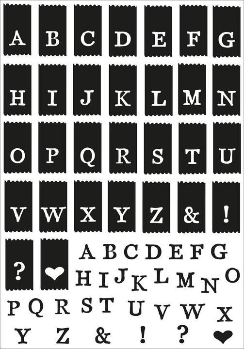 Nutritional values and ingredients Sizzix Framelits punching template and Clear Stamps "Tab Stamp Alpha by 49 and Market" (70 x)