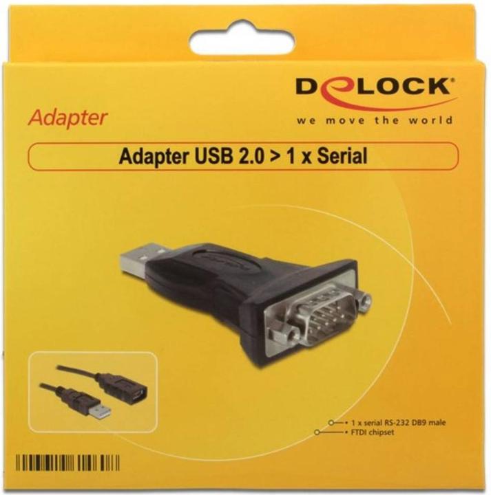Immagine prodotto Delock Adattatore da USB 2.0 a seriale (USB 2.0, 16 cm)