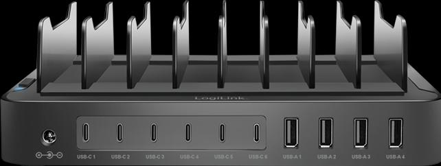 Actual product image LogiLink USB-C charging station (120 W)