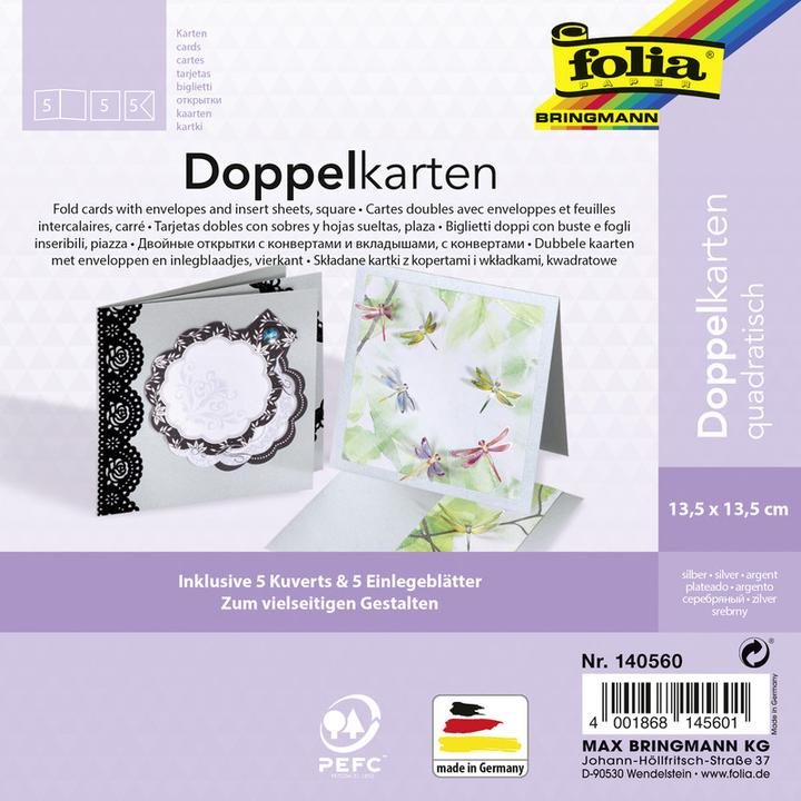 Immagine prodotto Folia Carte doppie quadrate 220 g/m2 (220 g/m², 5 x)