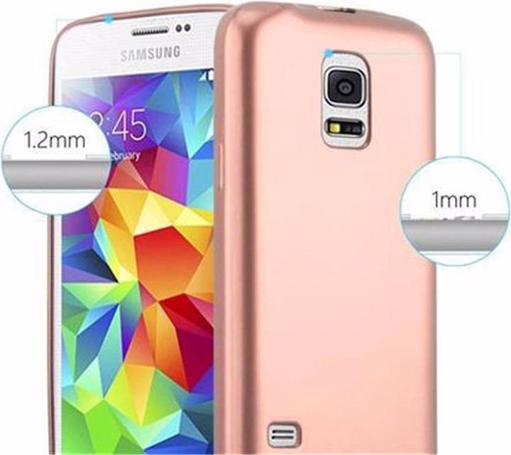 Image du produit Cadorabo Couverture métallique mate TPU (Samsung Galaxy S5 Mini, Samsung Galaxy S5 Mini Duos)