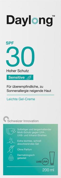 Actual product image Daylong Sensitive (Sun cream face, SPF 30, 200 ml, 250 g)
