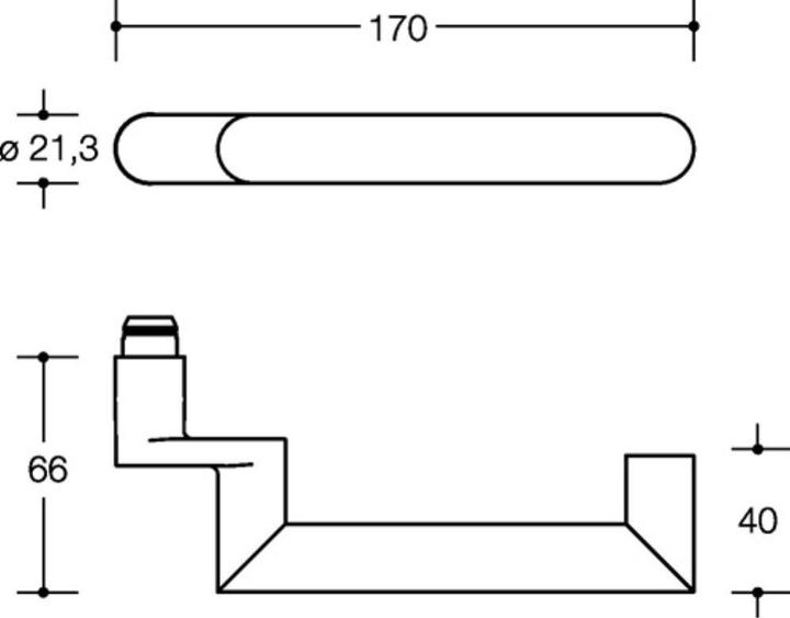 Actual product image Hewi Profile door set 162PBR03.643 Polyamide 90m PZ for door thickness 38.1 - 48.0 mm (Door handle)