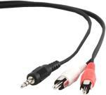 Actual product image Gembird 2xRCA, M/M audio cable (5 m, Cinch, 3.5mm jack (AUX))