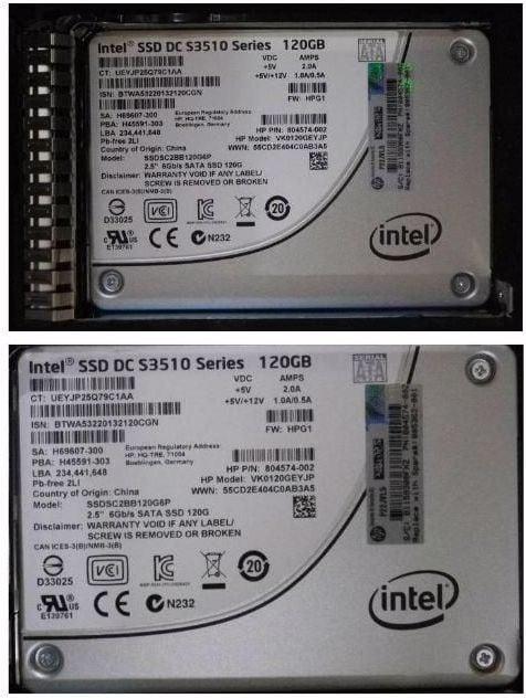 Produktbild HPE Hot plud SSD 120GB 2.5 Inch (120 GB, 2.5")