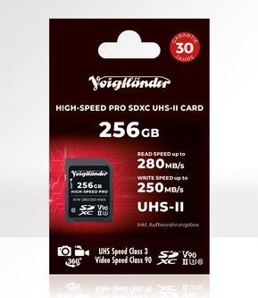 Actual product image Voigtländer High-Speed Prof. SDXC 256GB UHS-II Cl10 (256 GB, SDXC, UHS-II)