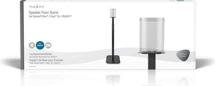 Image du produit Nedis Support de haut-parleur | Sonos® One SL™ / Sonos® One™ / Sonos® PLAY:1™ | Support | 10 kg | Hauteurv (1 pièce, Support, Réglable en hauteur)