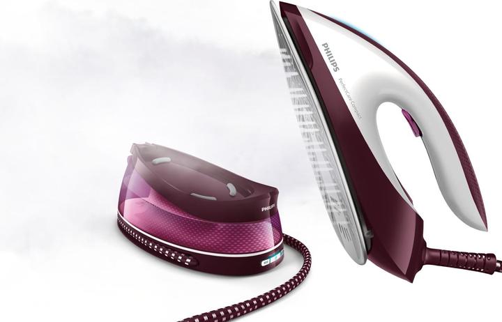Actual product image Philips GC7842/40 Steam Ironing Station SteamGlide Plus Sole Purple (2400 W, 400 g/min)