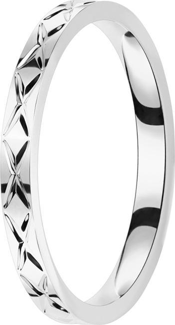 Star Piercing Ring silber kreuz und quer gerillt