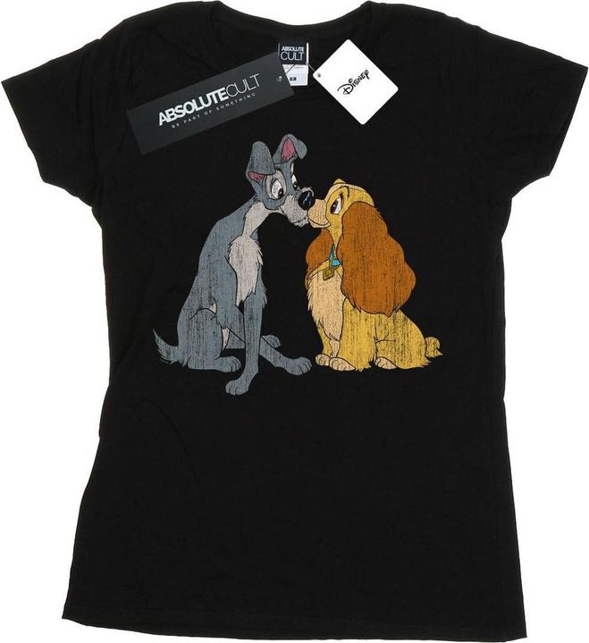 Disney Lady And The Tramp Distressed Kiss TShirt (XXL)