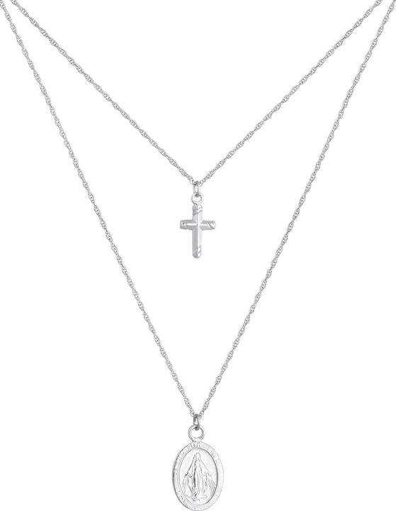 Actual product image Elli Cross, layer, image of Mary (925 sterling silver, 40 cm)