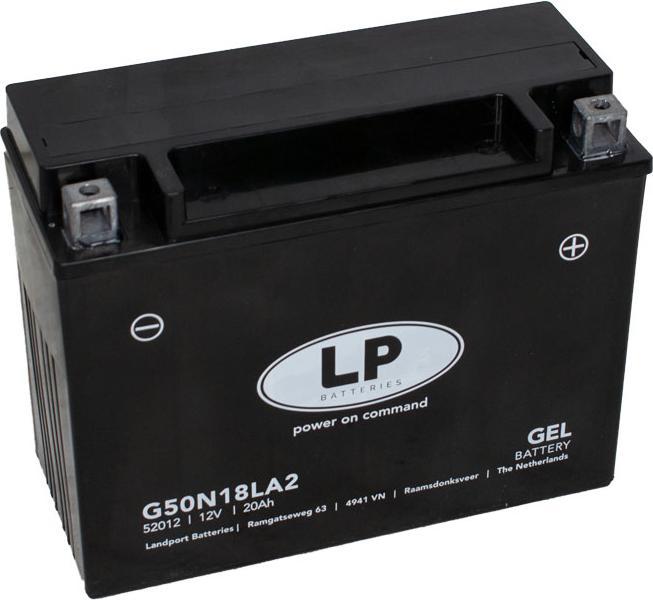 Produktbild Landport Motorradbatterie Gel G50N18LA2 12V 19Ah (12 V, 19 Ah)