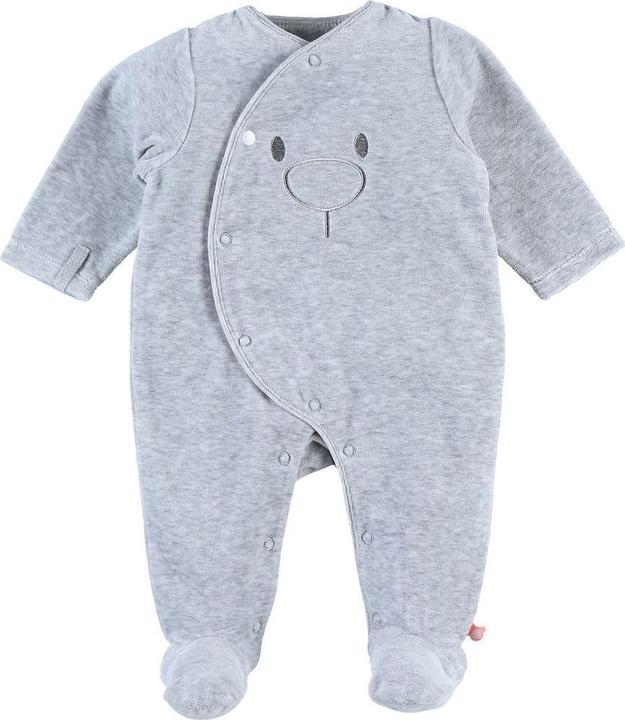 Actual product image Noukies Romper suit velour with Nouky pictogram light grey size 80 (80)