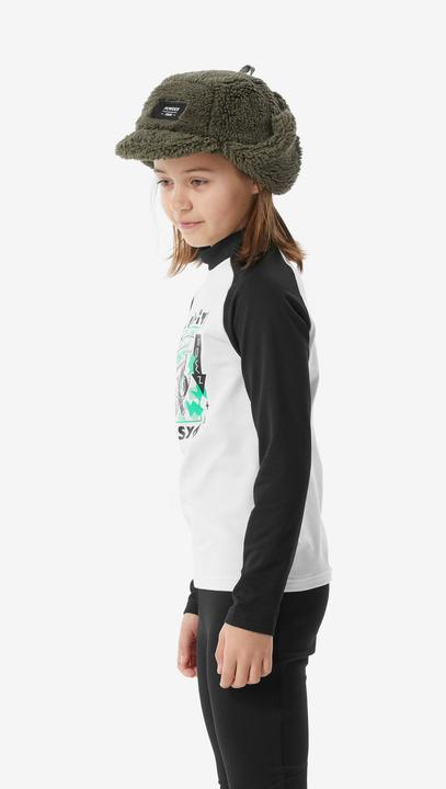 Produktbild Wedze Skiunterwäsche Funktionsshirt Kinder - BL 500 schwarz/weiss mit Motiv (164)