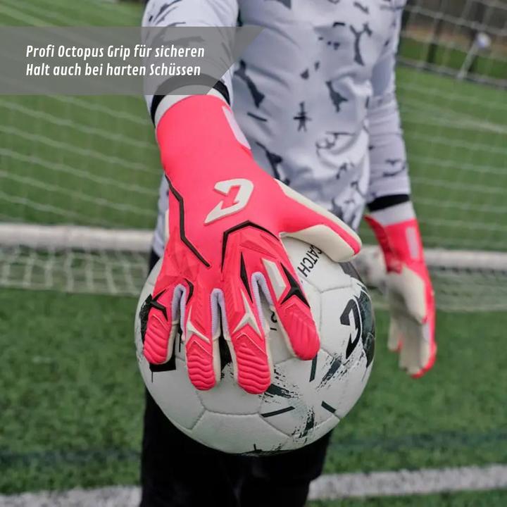 Actual product image Catch & Keep Fussballhandschuhe ViVor Crazy Orange Gr. 7 Torwart Goalie Handschuhe (7)