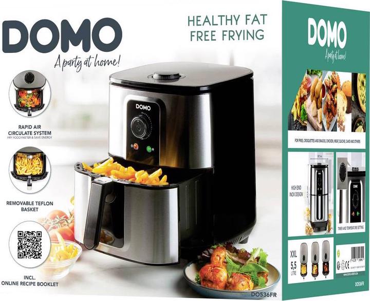 Produktbild Domo DO536FR Heissluft-Fritteuse Cool-Touch-Gehäuse, Überhitzungsschutz, Timerfunktion, Kontrollle