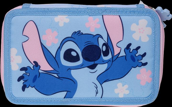 Stor - Stitch Filled Double Pencil Case - 19.5 x 12.5 x 5 cm