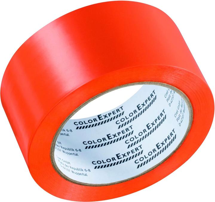 Color Expert Ruban PVC lisse orange 50mm x 33m (50 mm)