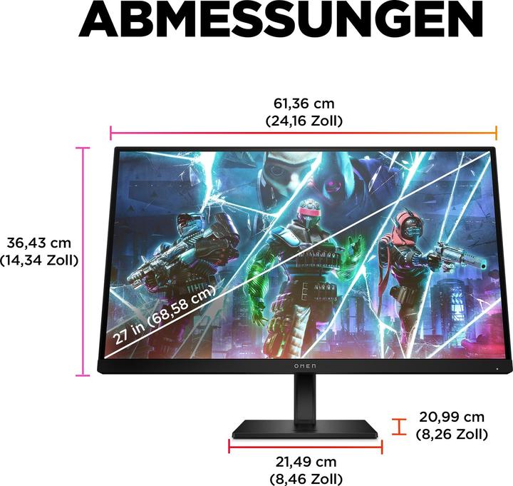 Produktbild HP Omen 27s (1920 x 1080 Pixel, 27")