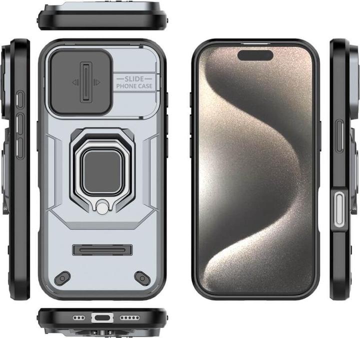 Actual product image Cover-Discount iPhone 16 Pro - Armor Case with kickstand (Apple iPhone 16 Pro)