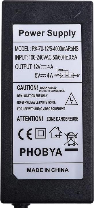 Image du produit Phobya Alimentation électrique externe 230V sur 4Pin Molex (70 W)