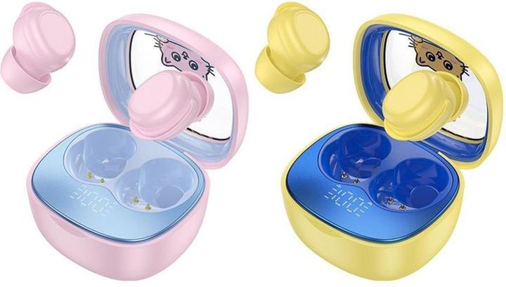 Produktbild Hoco Wireless headphones wireless earphones bluetooth TWS for kids EW111 pink