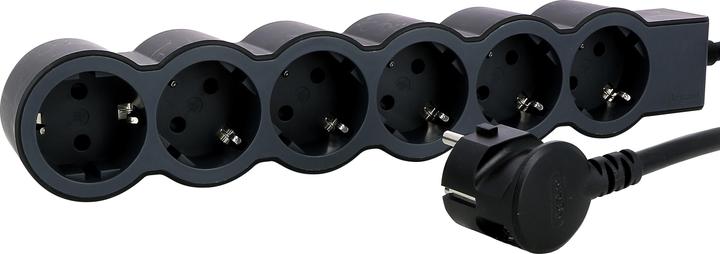 Actual product image Legrand Flat socket strip 6x socket, 1.5 metre cable Black 694558 (6 x, CEE7, 1.50 m)
