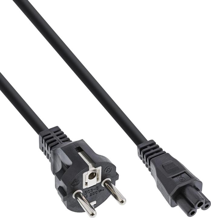 Immagine prodotto InLine Cavo di alimentazione per notebook, attacco 3pin 3m nero (3 m)