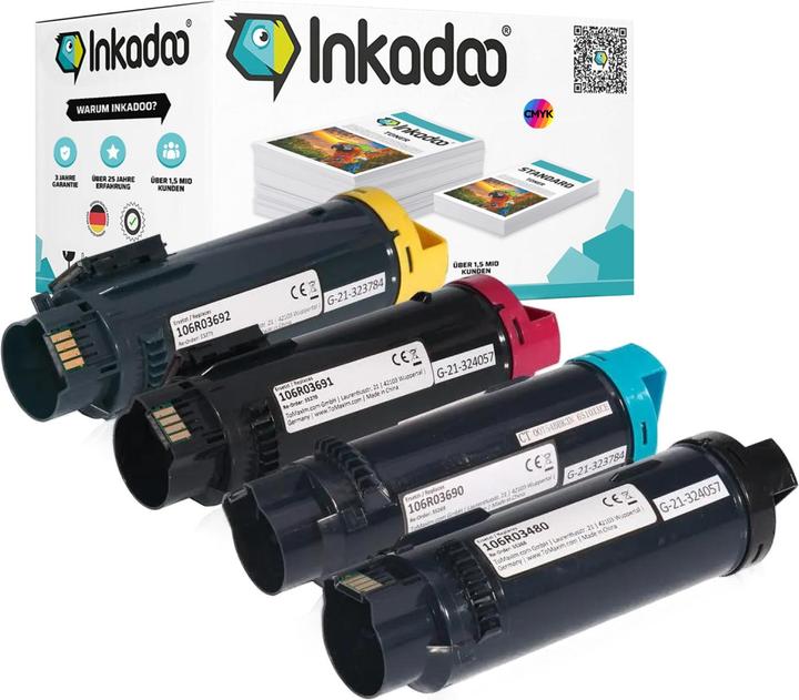 Image du produit Inkadoo Toner Compatible pour Xerox WorkCentre 6515 DN (M, Y, CF, C)