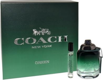 Actual product image Coach Green Eau De Toilette Set - 60ml And Travel Spray 75ml (Eau de toilette, 60 ml)