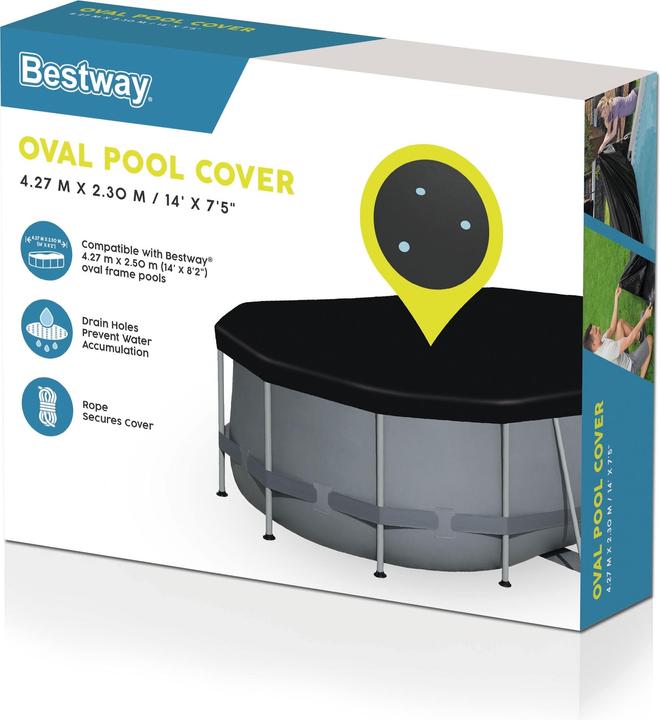 Actual product image Bestway Oval Pool Cover for 4.27 m x 2.50 m Above Ground Pools