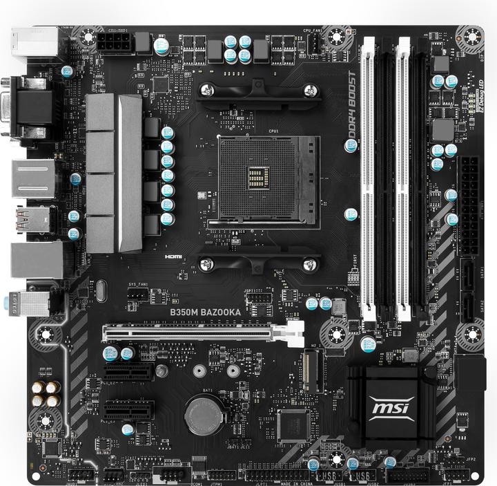 Actual product image MSI B350M BAZOOKA MATX AM4 (AM4, AMD B350, mATX)