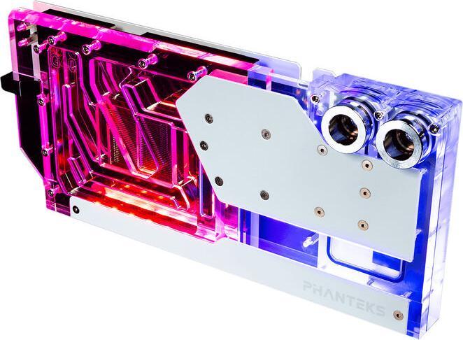 Actual product image Phanteks Glacier Ez-Fit G40 RTX 4090 Asus GPU water cooler, D-RGB - white