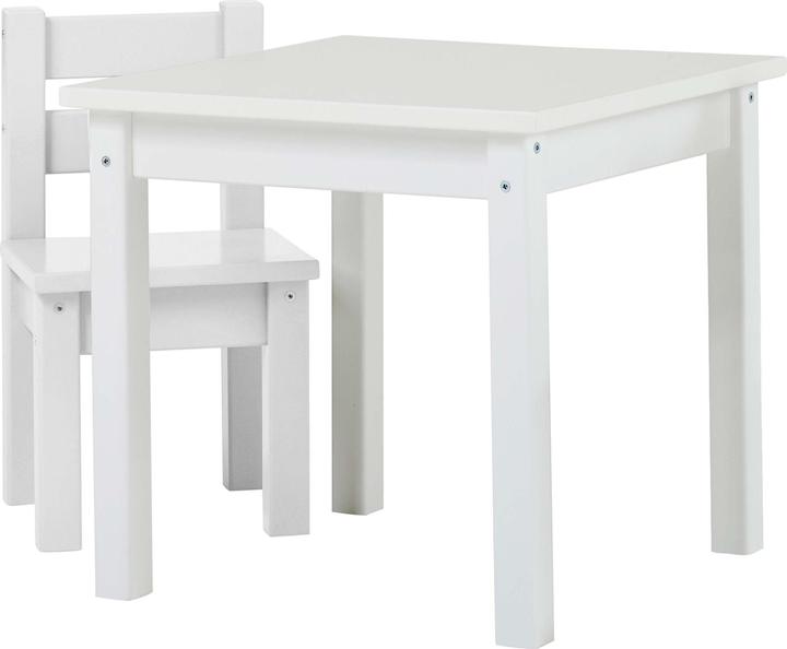 Image du produit Hoppekids Salon pour enfants MADS avec 1 chaise et 1 table - Blanc (Groupe de sièges pour enfants)