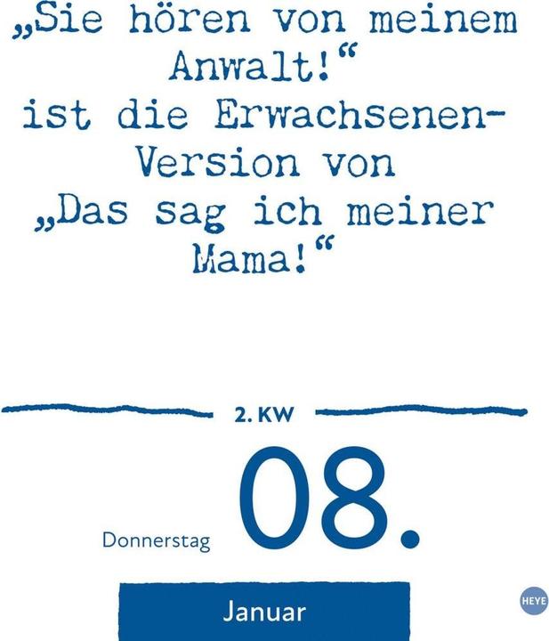 Produktbild Dumme Sprüche für jeden Anlass Tagesabreisskalender 2026 (11 x 14 cm, Harter Einband, Deutsch)
