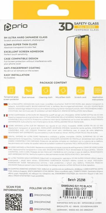 Produktbild prio 3D Tempered Glass (1 Stück, Samsung Galaxy S21 FE 5G)