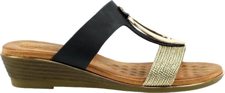 Actual product image Lunar Womens/Ladies Porto Wedge Heel Sandals (39)