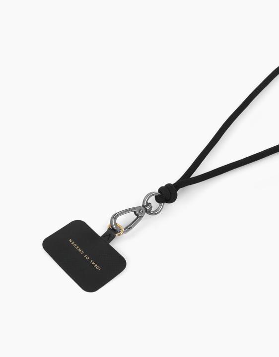 Actual product image iDeal Of Sweden for all cases with central charging connector Cord Phone Strap Coal Black