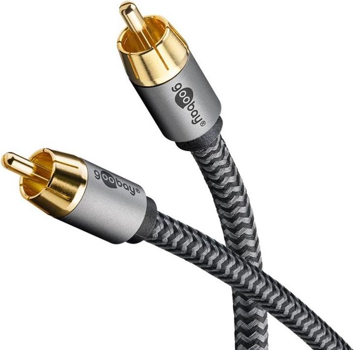 Image du produit Goobay Câble RCA mono, 5 m, Sharkskin Grey (5 m, RCA)