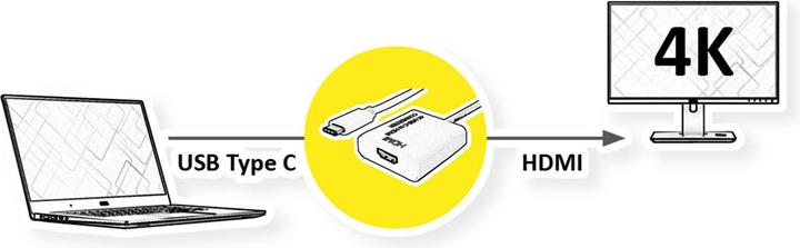 Actual product image Value USB-C 3.1 to (HDMI, 10 cm)