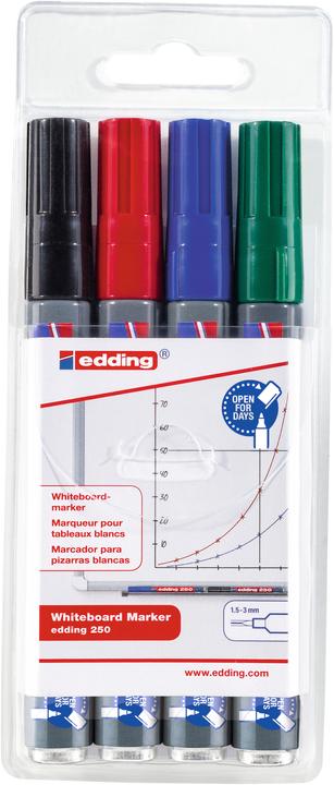Immagine prodotto Edding 250 (Multicolore, 3 mm, 4 x)