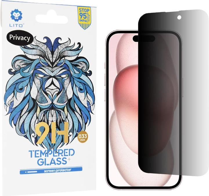 Produktbild Lito - 2.5D Classic Glass - iPhone 15 - Privacy (1 Stück, Apple iPhone 15)