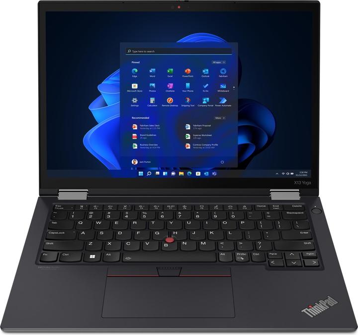 Actual product image Lenovo ThinkPad X13 Yoga G3 (13.30", Intel Core i5-1235U, 8 GB, 256 GB, DE)