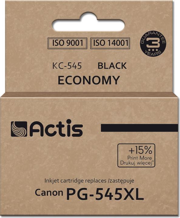 Actual product image Factis KC-545 ink cartridge (Canon PG-545XL replacement high 15 ml 207 pages black). Prints 15 (FC)