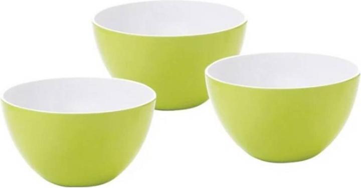 Qdesign 125 mm Salatschüssel 3er Set Melamin Grün 190-020 (3 x)