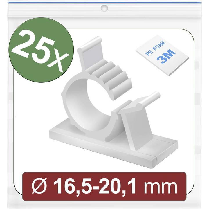 Actual product image Quadrios 24CA448 Befestigungssockel selbstklebend 24CA448 Bündel-Ø-Bereich 16.5