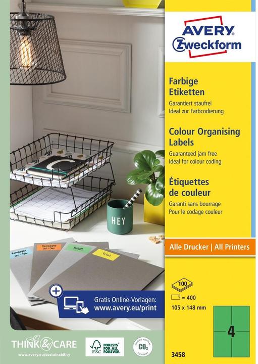 Produktbild Avery Farbige Etiketten