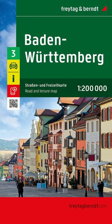 Produktbild Baden-Württemberg, Strassen- und Freizeitkarte 1:200.000, freytag & berndt